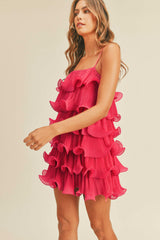 AUSTYN RUFFLED TIERED MINI DRESS