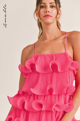 AUSTYN RUFFLED TIERED MINI DRESS