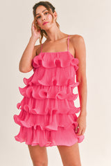 AUSTYN RUFFLED TIERED MINI DRESS