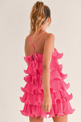 AUSTYN RUFFLED TIERED MINI DRESS