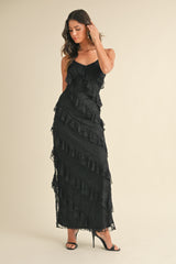 MARCELLE BOW ASYMMETRIC MAXI DRESS