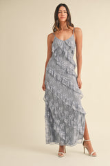 MARCELLE BOW ASYMMETRIC MAXI DRESS