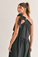 AXELLE ONE SHOULDER TIERED MAXI DRESS