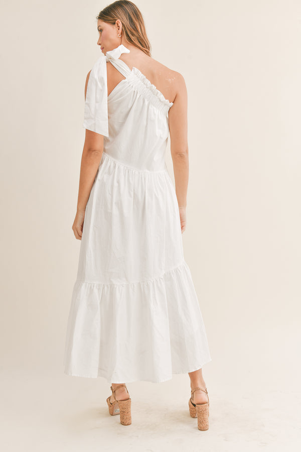 AXELLE ONE SHOULDER TIERED MAXI DRESS