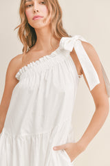 AXELLE ONE SHOULDER TIERED MAXI DRESS