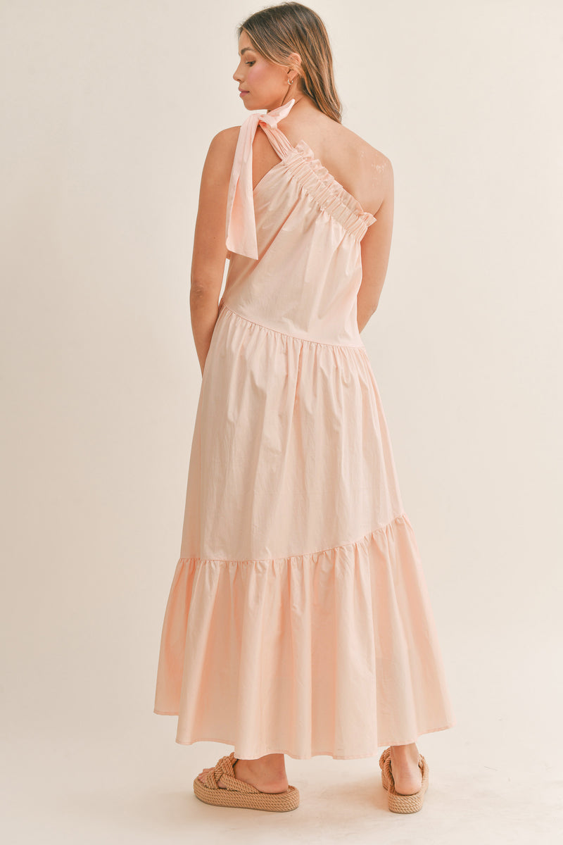 AXELLE ONE SHOULDER TIERED MAXI DRESS