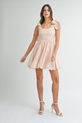 JAELYN SCALLOP STRAP MINI DRESS