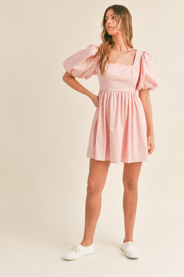 TIFFANY BABYDOLL MINI DRESS