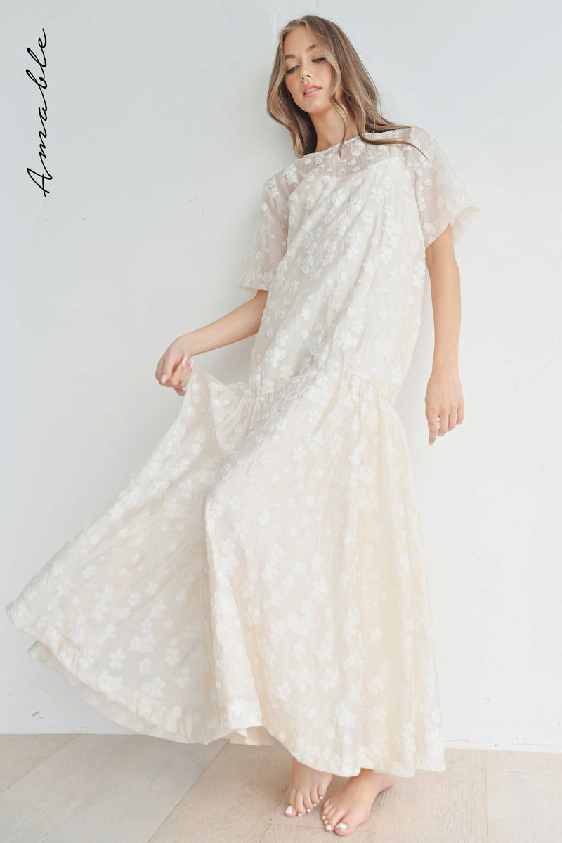 WRENLEE FLORAL ORGANZA DRESS