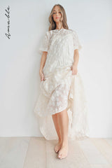 WRENLEE FLORAL ORGANZA DRESS