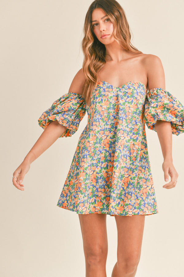 HARLOW OFF SHOULDER MINI DRESS