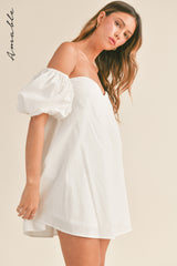 NALA OFF SHOULDER MINI DRESS