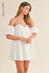 NALA OFF SHOULDER MINI DRESS