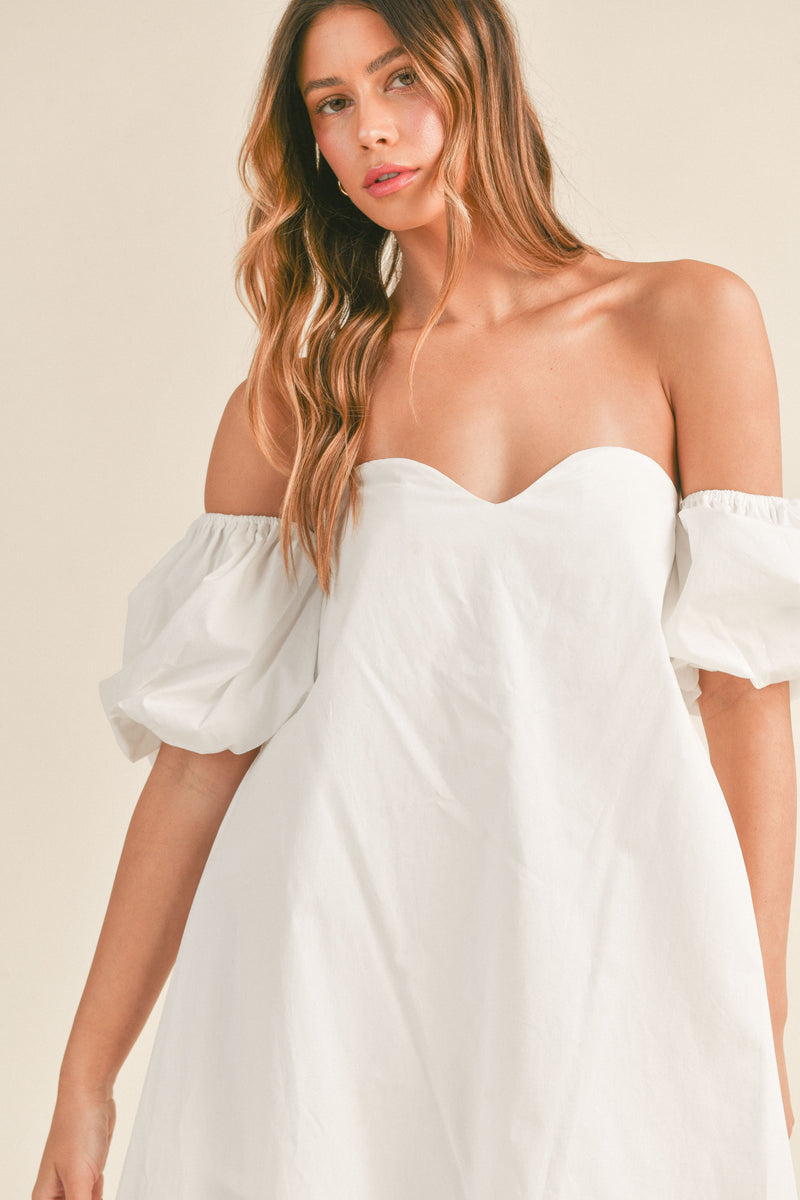 ELLEN OFF SHOULDER MINI DRESS