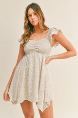 MADELINE RUFFLE SHOULDER DRESS