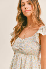 MADELINE RUFFLE SHOULDER DRESS