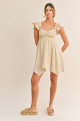 MADELINE RUFFLE SHOULDER DRESS