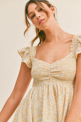 MADELINE RUFFLE SHOULDER DRESS