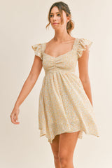 MADELINE RUFFLE SHOULDER DRESS