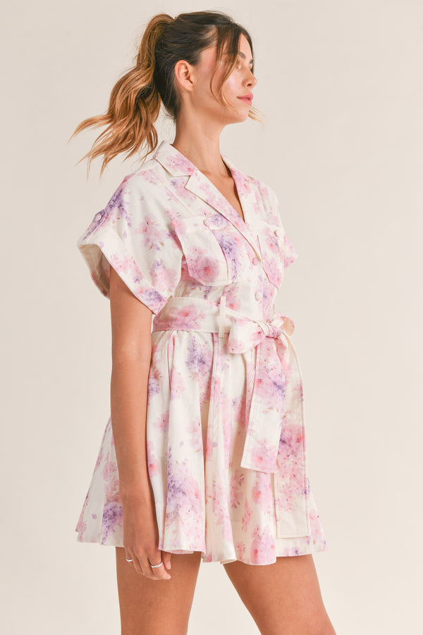 FREYA SAFARI BELTED DRESS