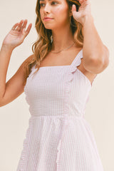 HOLLAND SCALLOP DETAIL MINI DRESS