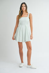 HOLLAND SCALLOP DETAIL MINI DRESS