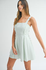 HOLLAND SCALLOP DETAIL MINI DRESS