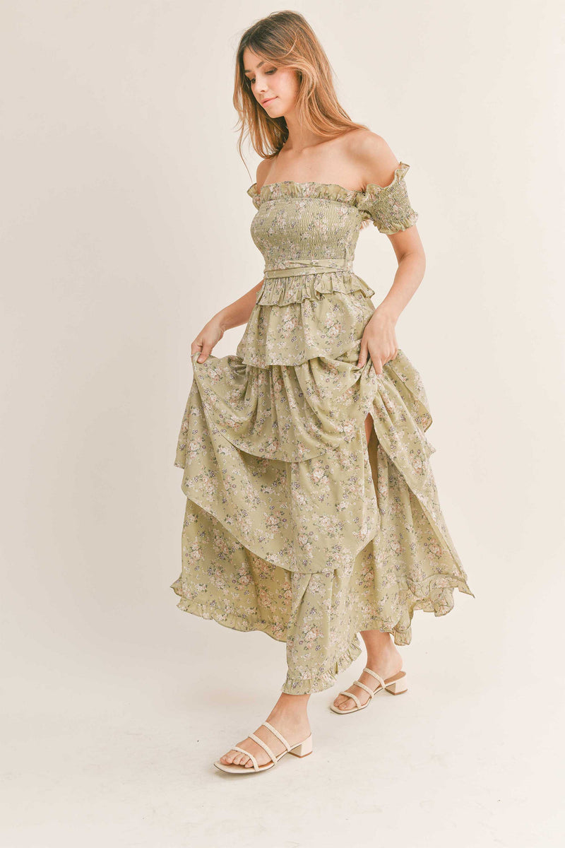 HAYLEY OFF SHOULDER MAXI DRESS