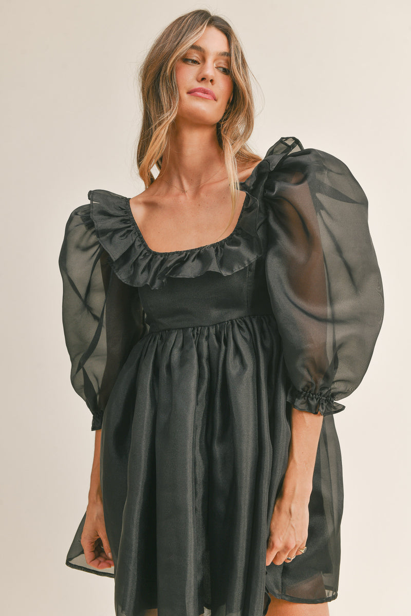 JOSEPHINE RUFFLE BABYDOLL DRESS Mable Clothing JOSEPHINE RUFFLE BABYDOLL DRESS Mable Clothing