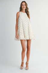 KAYDENCE FLOWER APPLIQUE SLEEVELESS DRESS