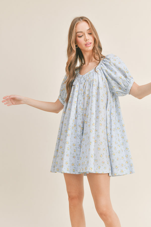 NATALIE BUTTON DOWN MINI DRESS