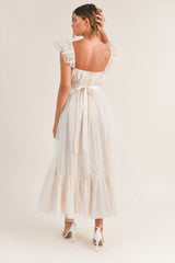 ERIKA ORGANZA FLORAL MAXI DRESS