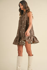 REINA POLKA DOT HALTER NECK MINI DRESS