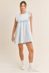 DAMIRIS RUFFLED SLEEVE MINI DRESS