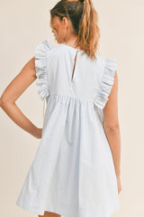 DAMIRIS RUFFLED SLEEVE MINI DRESS