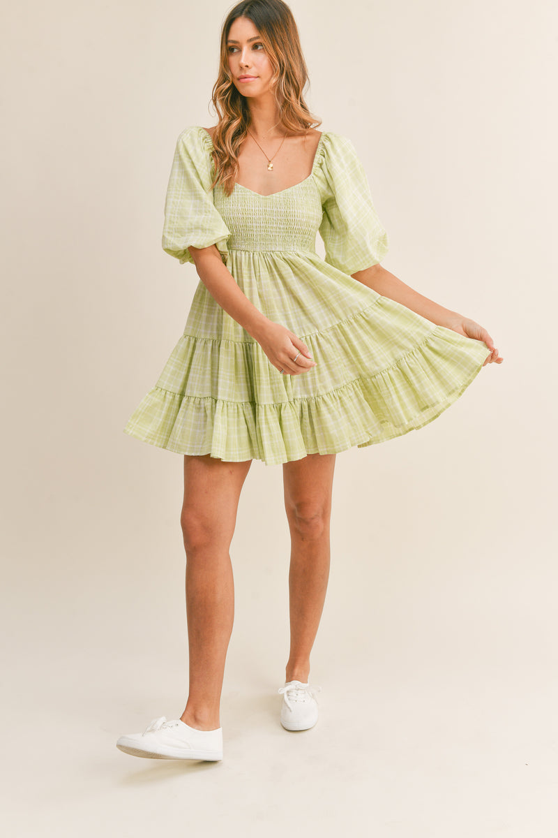 REESE PUFFED SLEEVE MINI DRESS