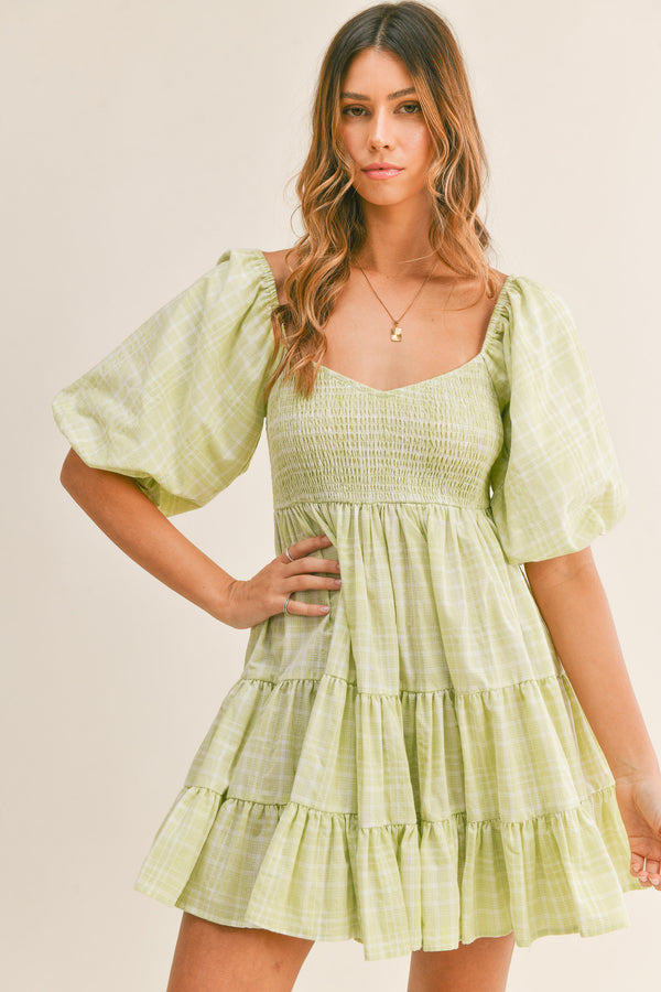 FLORENCE PUFFED SLEEVE MINI DRESS