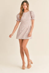 CALI PUFFED SLEEVE MINI DRESS