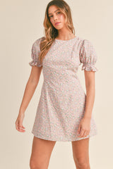 CALI PUFFED SLEEVE MINI DRESS