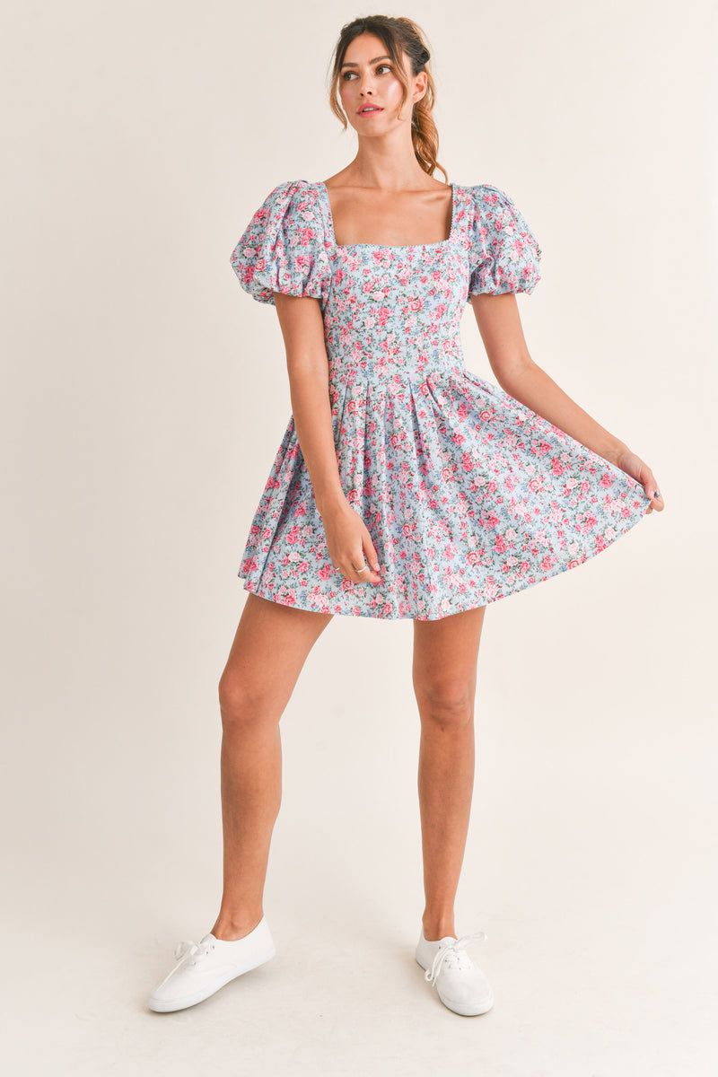 OAKLYN PUFF SLEEVE MINI DRESS