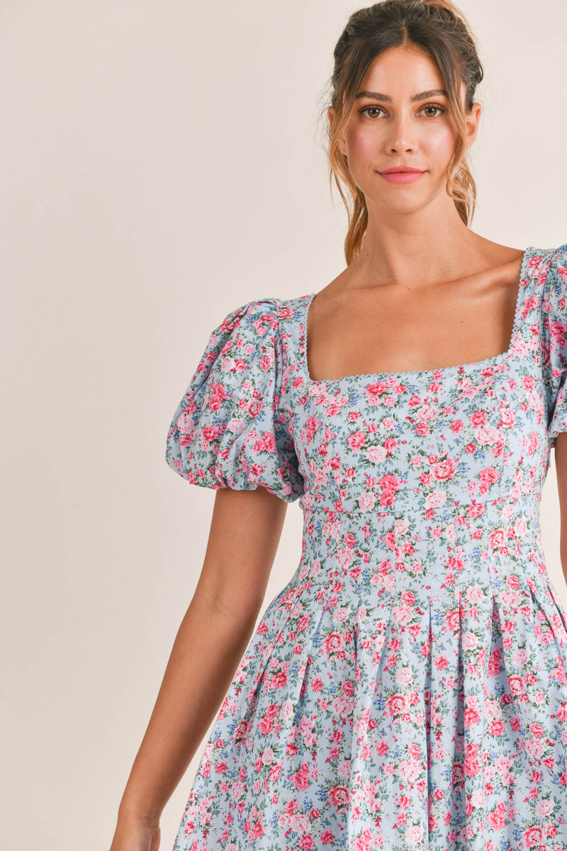 OAKLYN PUFF SLEEVE MINI DRESS