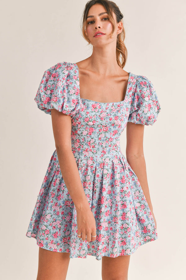 OAKLYN PUFF SLEEVE MINI DRESS