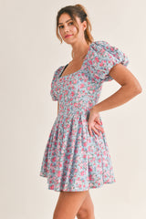 OAKLYN PUFF SLEEVE MINI DRESS