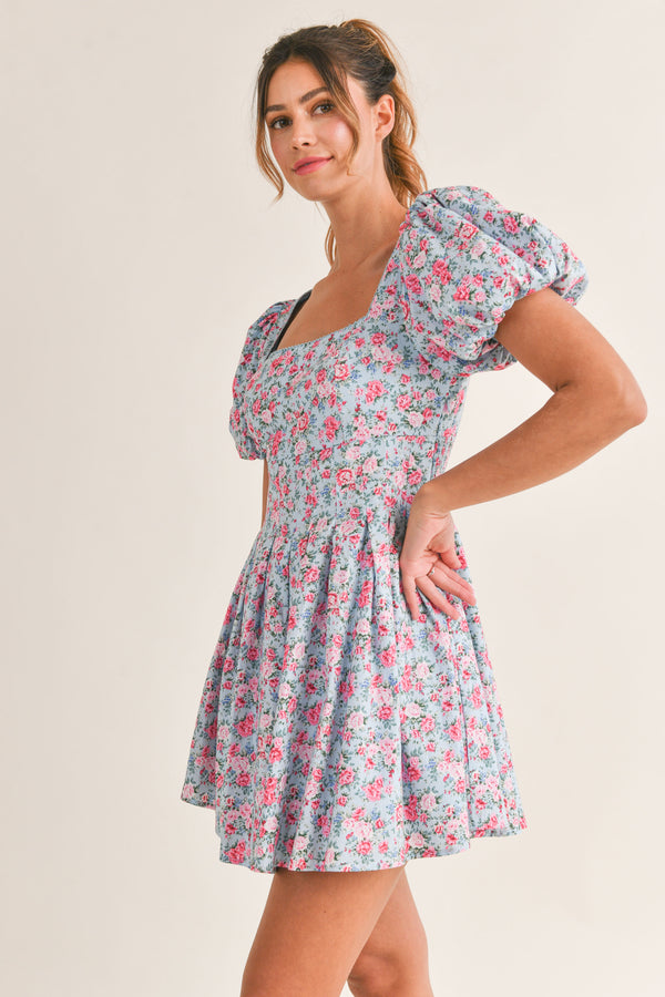 OAKLYN PUFF SLEEVE MINI DRESS