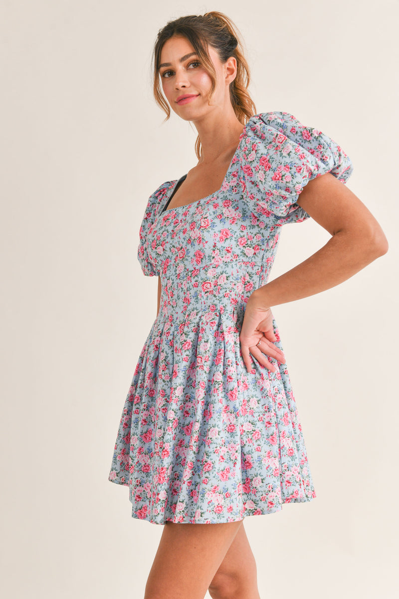 OAKLYN PUFF SLEEVE MINI DRESS