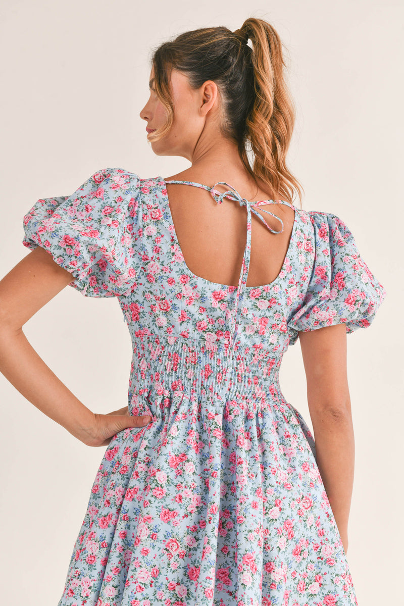 OAKLYN PUFF SLEEVE MINI DRESS