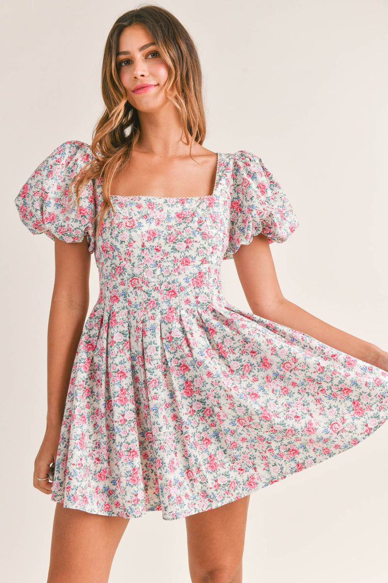 OAKLYN PUFF SLEEVE MINI DRESS