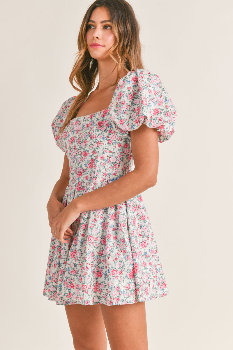 OAKLYN PUFF SLEEVE MINI DRESS