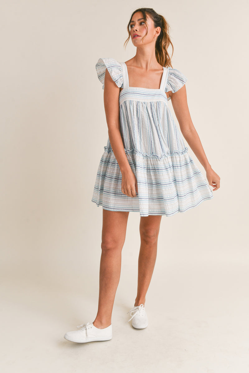 KAELA FRILL SLEEVE MINI DRESS