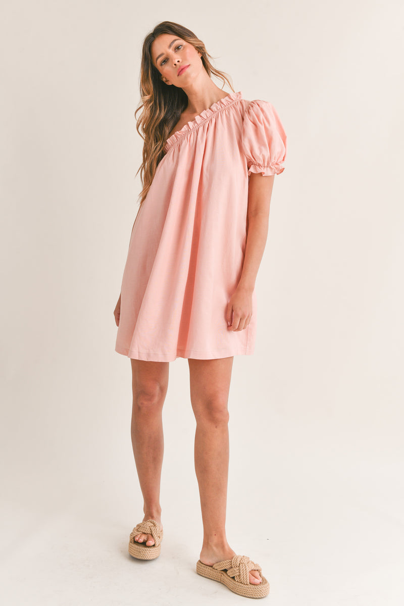 MAREN PUFF SLEEVE MINI DRESS